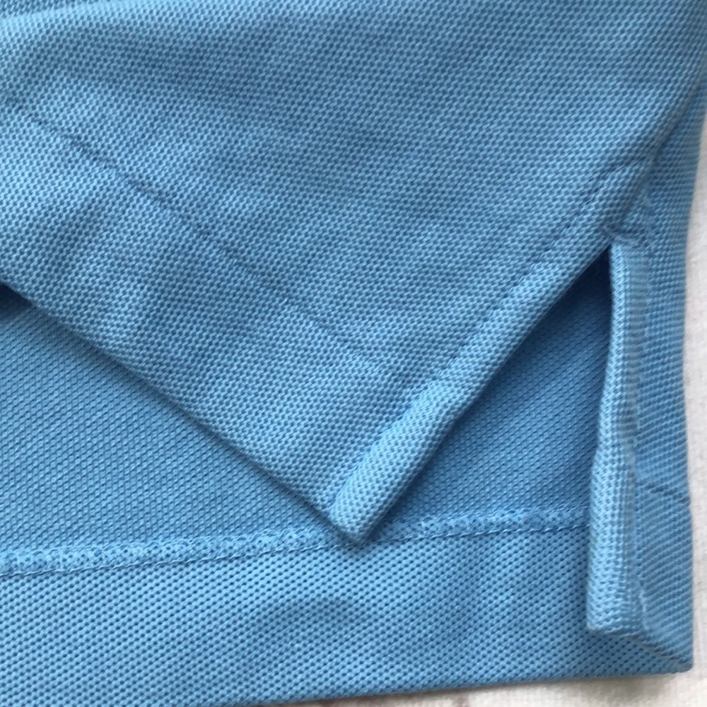 NORDSTROM NEW Blue Short Sleeve 100% Cotton Collared Polo Shirt Men’s Large NWOT - Picture 6 of 14